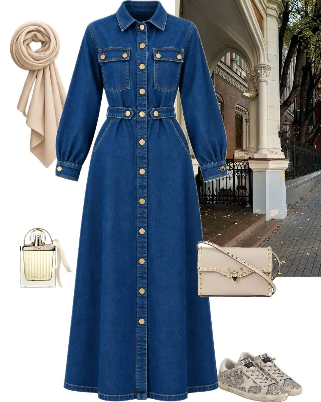 Milan Denim Elbise